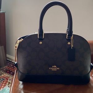 Coach Espresso and Black Bowling Bag